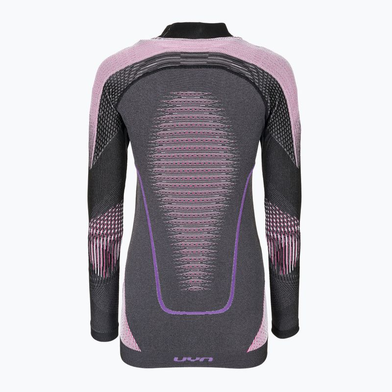 Maglia termica donna a maniche lunghe UYN Evolutyon UW Shirt Turtle Neck antracite melange/raspberry/viola 2