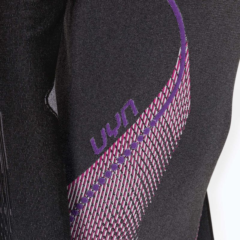 Maglia termica donna a maniche lunghe UYN Evolutyon UW Shirt Turtle Neck antracite melange/raspberry/viola 3