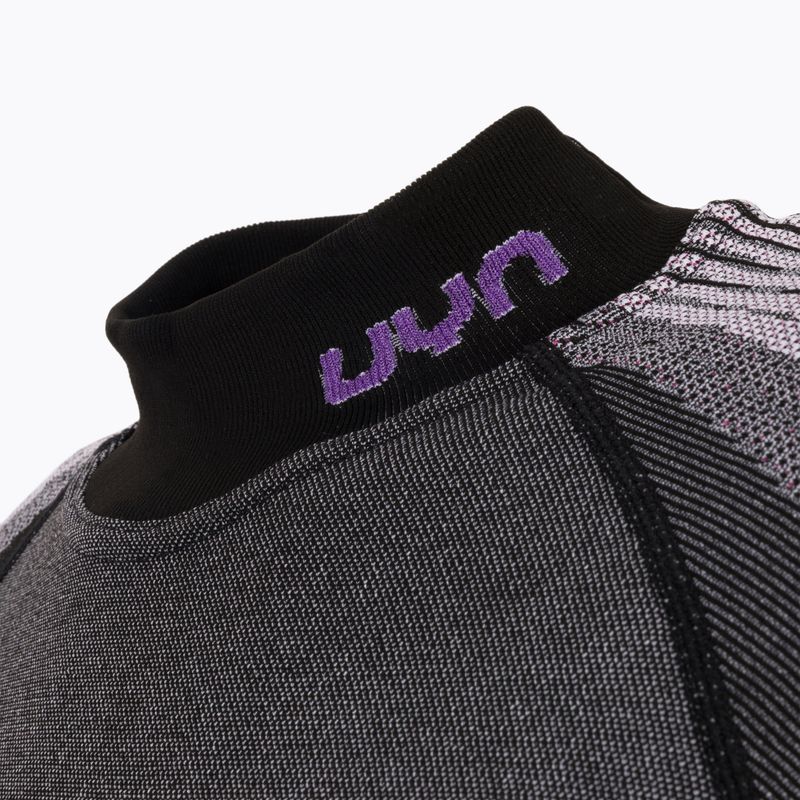 Maglia termica donna a maniche lunghe UYN Evolutyon UW Shirt Turtle Neck antracite melange/raspberry/viola 4
