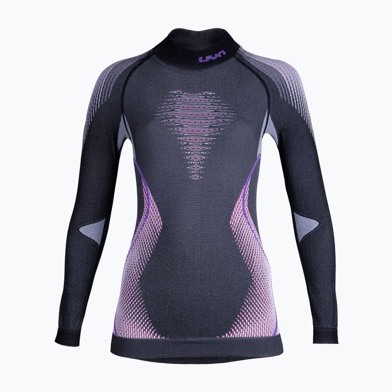 Maglia termica donna a maniche lunghe UYN Evolutyon UW Shirt Turtle Neck antracite melange/raspberry/viola 6