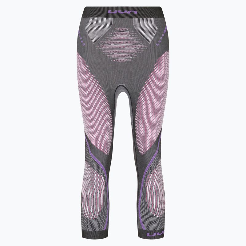 Pantaloni termici active da donna UYN Evolutyon UW Medium antracite melange/raspberry/viola