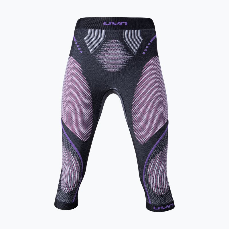 Pantaloni termici active da donna UYN Evolutyon UW Medium antracite melange/raspberry/viola 5