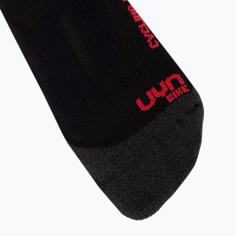 Calze da ciclismo da uomo UYN Light nero/grigio/ibisco 3