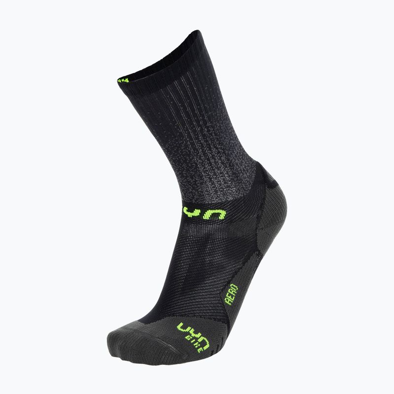 Calzini da ciclismo UYN Aero nero/lime da uomo
