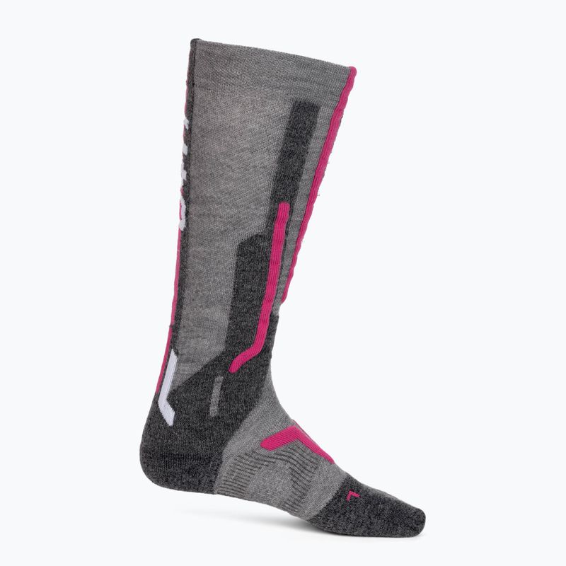 Calze UYN Ski Merino donna grigio chiaro/rosa 2