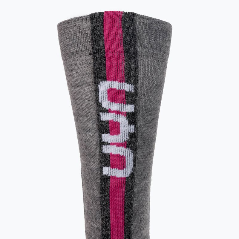 Calze UYN Ski Merino donna grigio chiaro/rosa 4