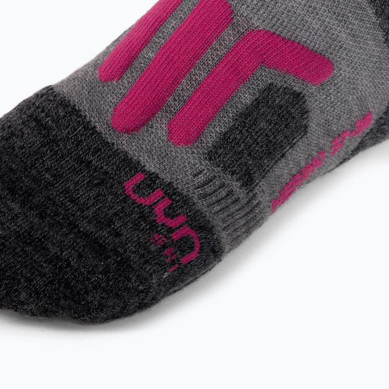 Calze UYN Ski Merino donna grigio chiaro/rosa 5