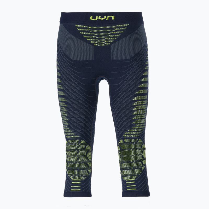 Pantaloni termici attivi da uomo UYN Resilyon Ue UW Medium blu scuro/giallo