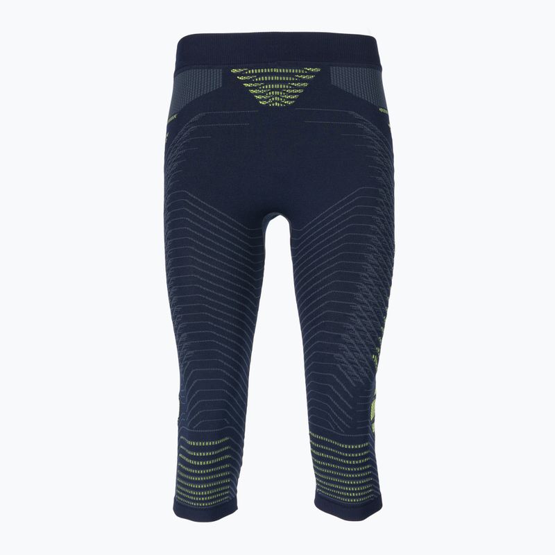 Pantaloni termici attivi da uomo UYN Resilyon Ue UW Medium blu scuro/giallo 2