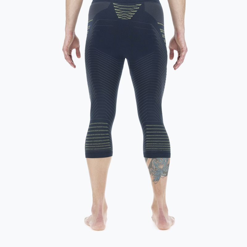 Pantaloni termici attivi da uomo UYN Resilyon Ue UW Medium blu scuro/giallo 5