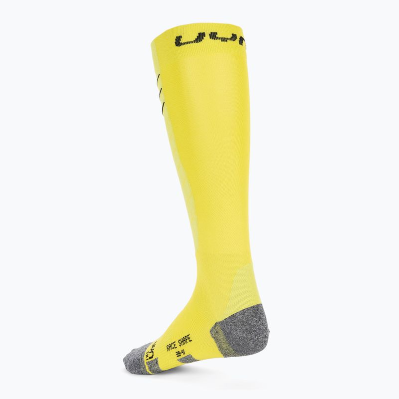 Calzini UYN Ski Race Shape lime da uomo 2