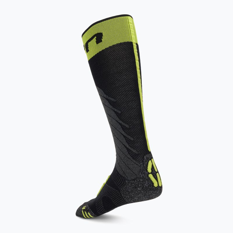 Calze da sci UYN Ski One Merino nero/lime da uomo 2