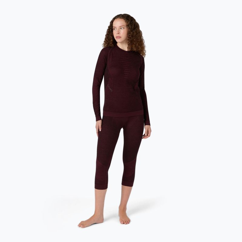 Pantaloni termici donna UYN Fusyon Biotech windsor wine 3
