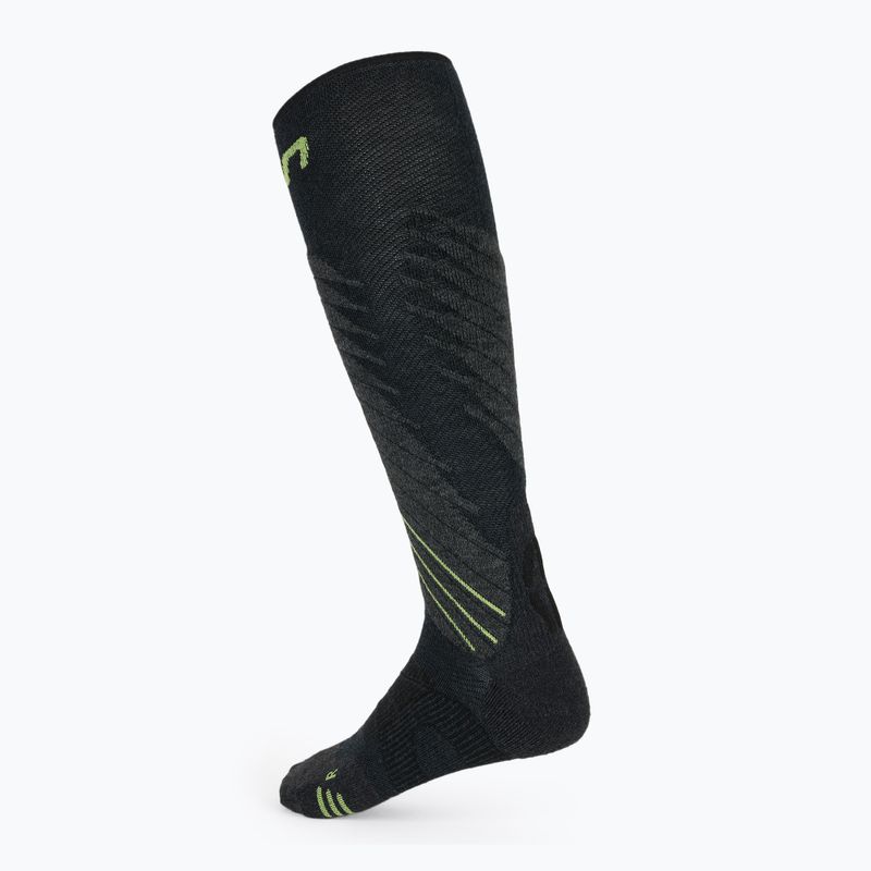 Calze da sci uomo UYN Ski One Comfort Fit anthracite/lime 2
