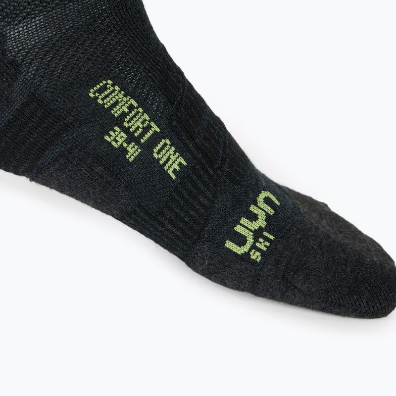 Calze da sci uomo UYN Ski One Comfort Fit anthracite/lime 5