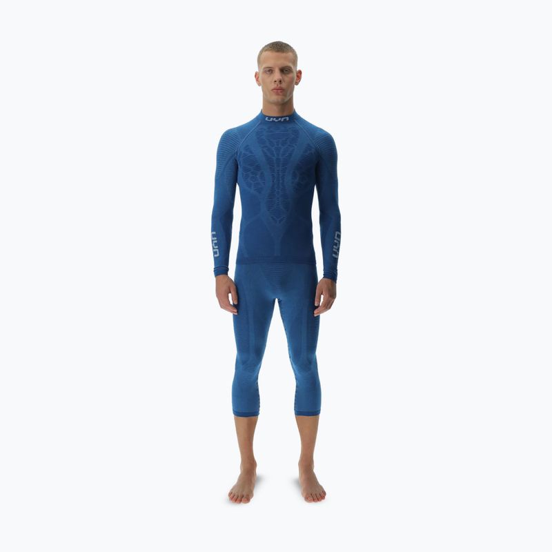 Maglia termica da uomo UYN Elevatyon Biomorph Turtle Neck blue atoll 2