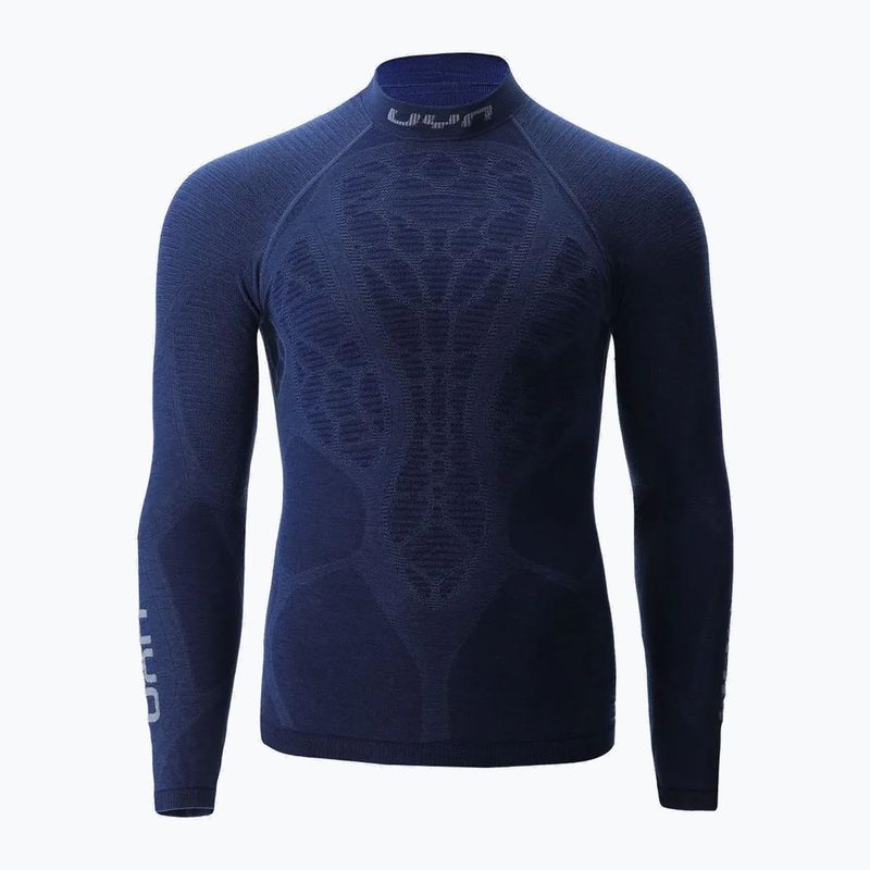 Uomo UYN Elevatyon Biomorph LS Turtle Neck manica lunga termica indaco 2