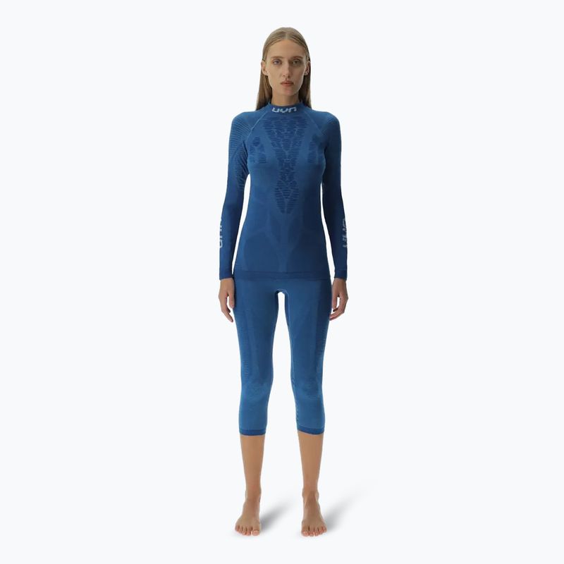 Maglia termica da donna UYN Elevation Biomorph LS Turtle Neck blue atoll 2