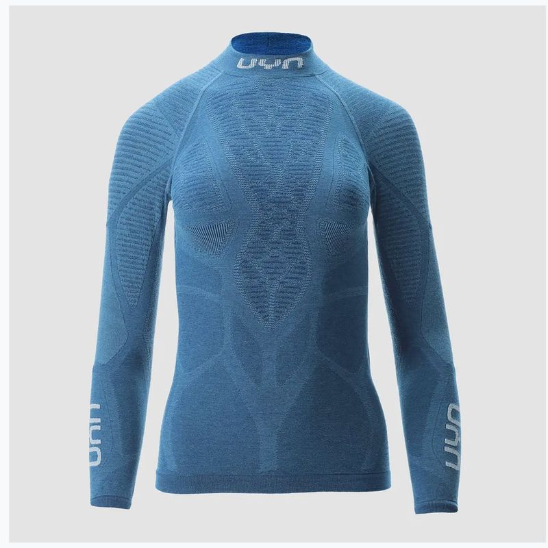 Maglia termica da donna UYN Elevation Biomorph LS Turtle Neck blue atoll 7