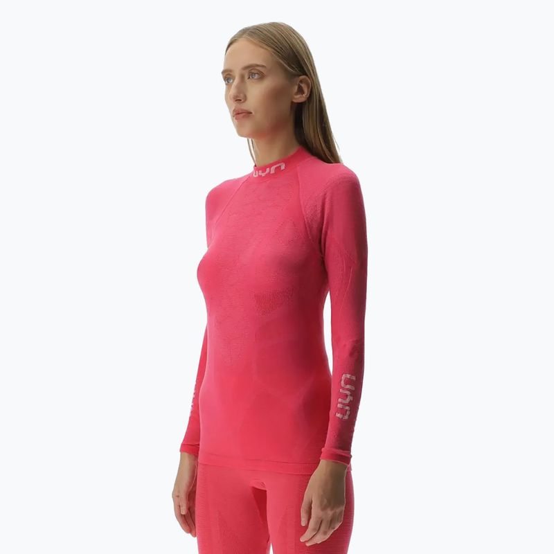 Maglia termica da donna UYN Elevation Biomorph LS Turtle Neck pink yarrow 4