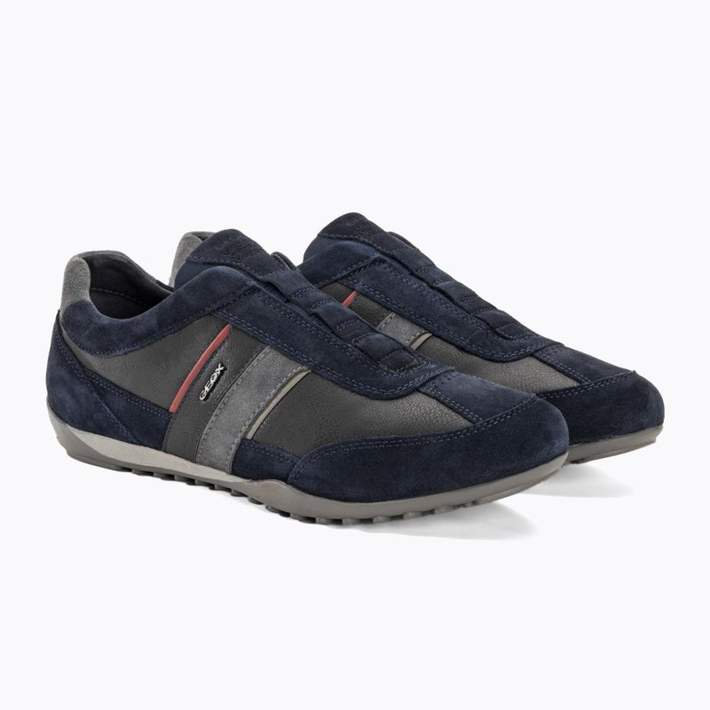 Geox Wells - scarpe da uomo, navy e bordeaux 4