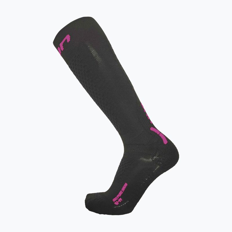 Calze da sci donna UYN Ski One Pure Snow black/pink 5