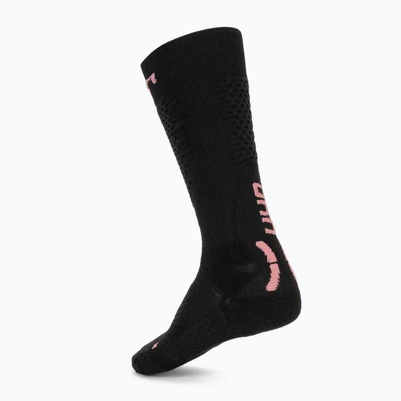 Calze da sci donna UYN Ski One Pure Snow black/pink 2