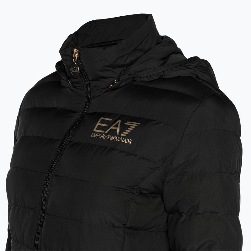 Giacca da donna EA7 Emporio Armani Train Core Lady Eco Down Hoodie black/logo light gold 3