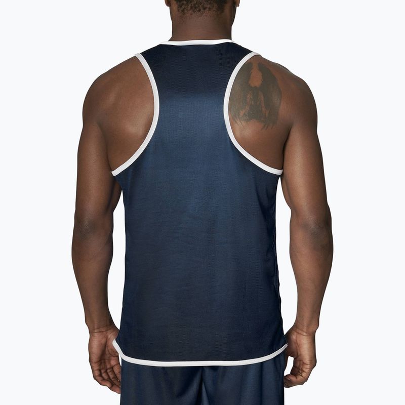 Canotta da allenamento da uomo LEONE 1947 Double Face Boxing Singlet blu/rosso 2
