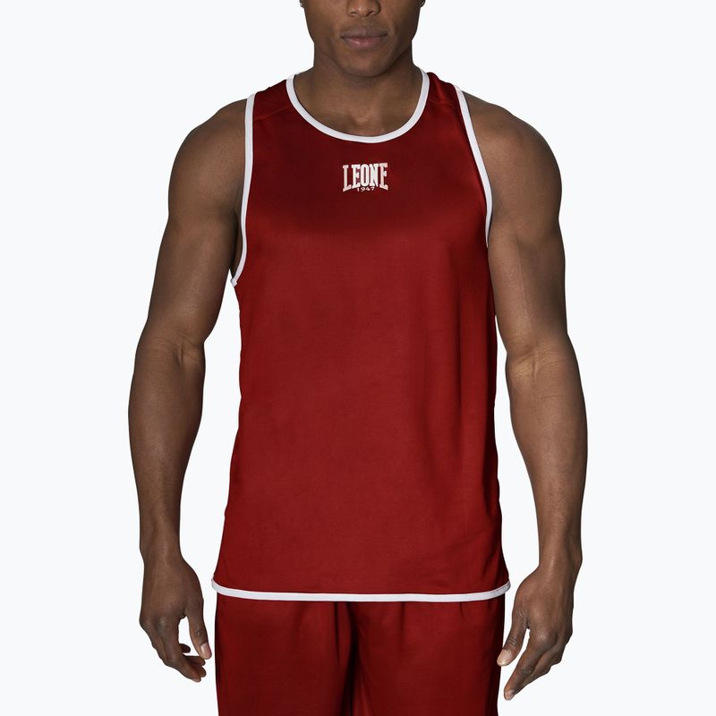 Canotta da allenamento da uomo LEONE 1947 Double Face Boxing Singlet blu/rosso 4