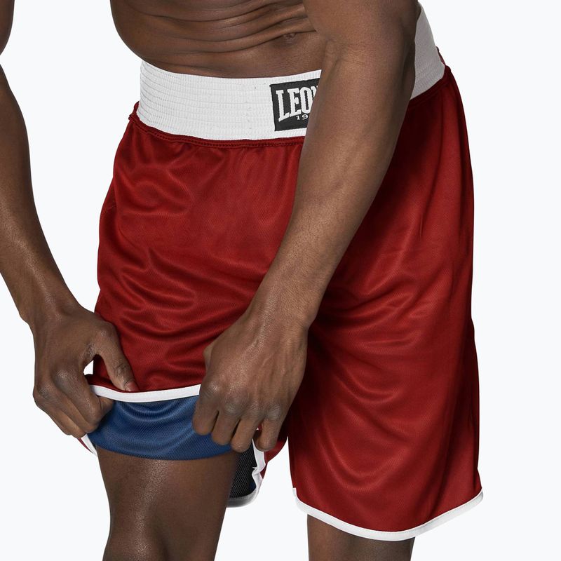 Pantaloncini da boxe double face LEONE 1947 uomo blu/rosso 3