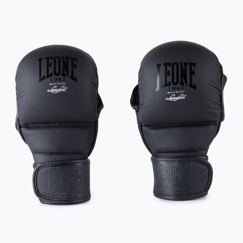 LEONE 1947 Black Edition Guanti da sparring MMA neri