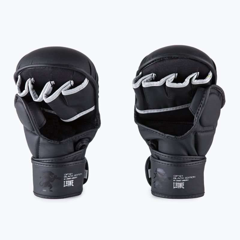 LEONE 1947 Black Edition Guanti da sparring MMA neri 3
