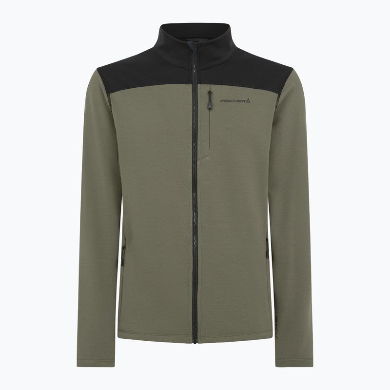 Felpa da uomo Fischer Flex Jacket olive green 3