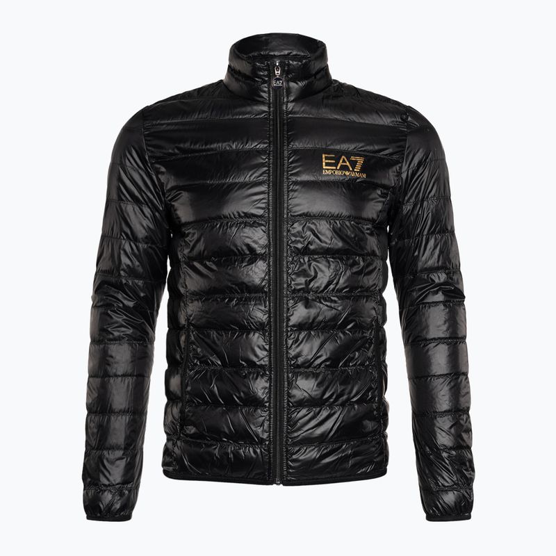 Giacca uomo EA7 Emporio Armani Train Core ID Down Light nero/oro con logo 6