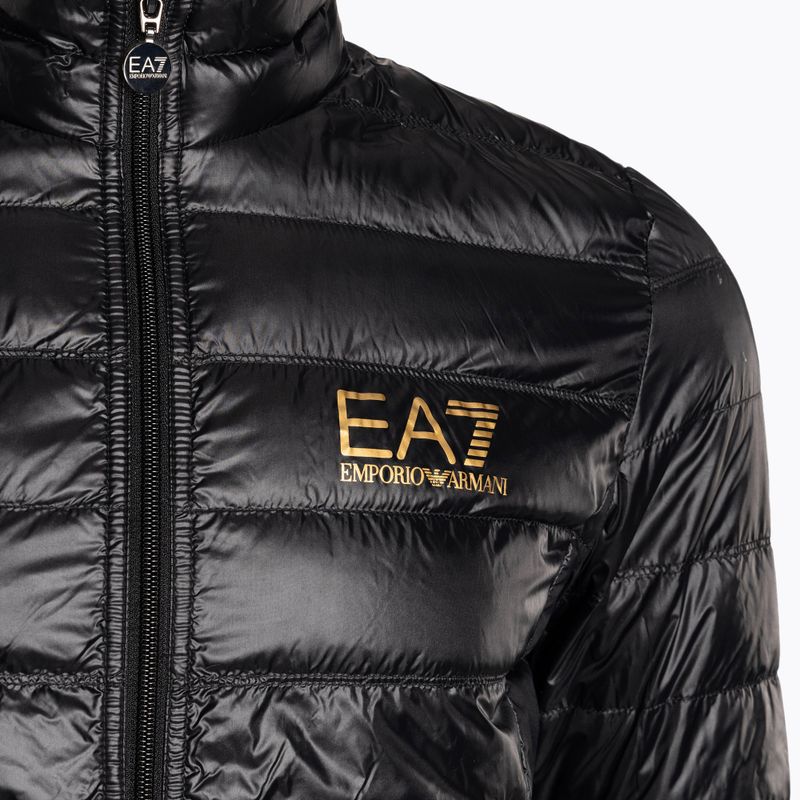 Giacca uomo EA7 Emporio Armani Train Core ID Down Light nero/oro con logo 8