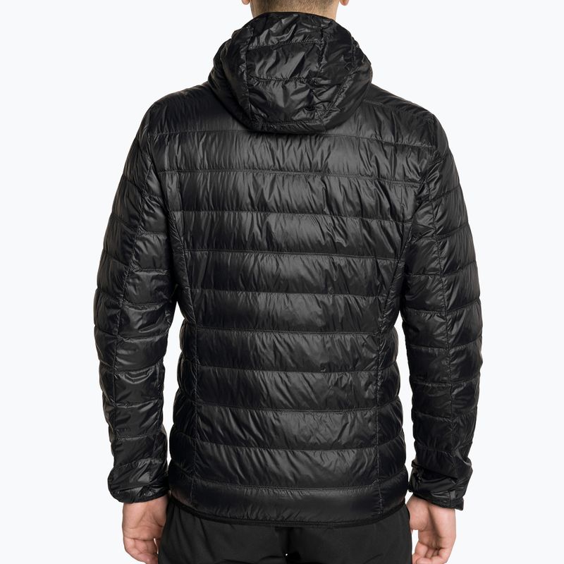 Uomo EA7 Emporio Armani Train Core ID Down Light Hoodie giacca con logo nero/oro 2