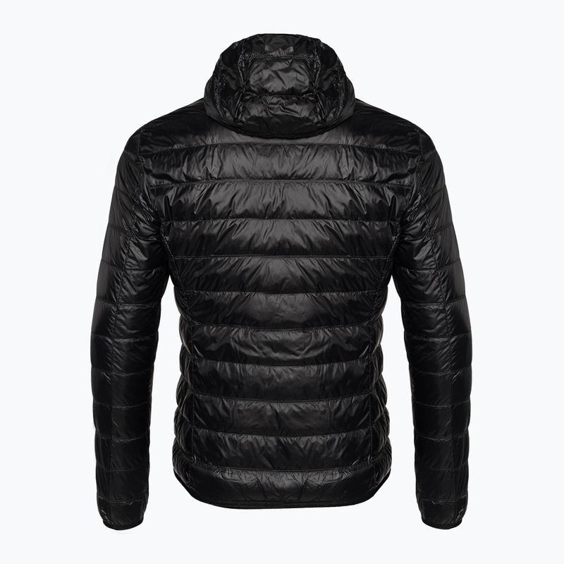 Uomo EA7 Emporio Armani Train Core ID Down Light Hoodie giacca con logo nero/oro 8