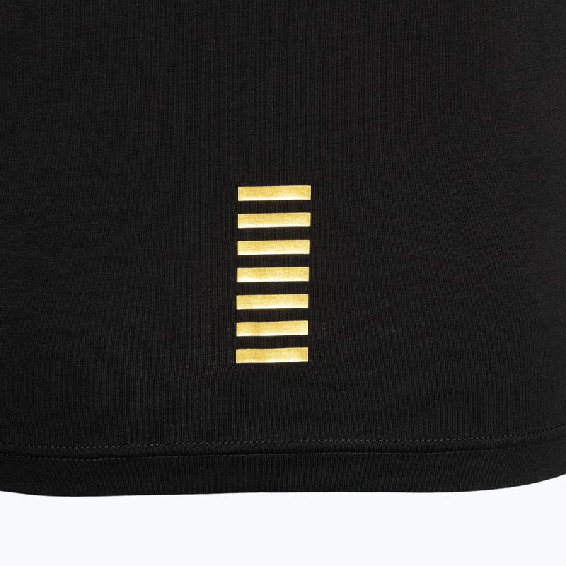 Polo uomo EA7 Emporio Armani Train Core ID nero/oro con logo 4