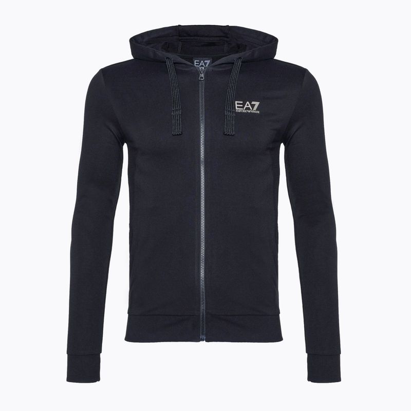 Felpa da uomo EA7 Emporio Armani Train Core ID con cappuccio FZ Coft blu notte 4