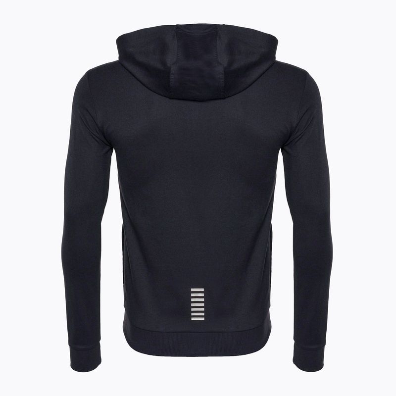 Felpa da uomo EA7 Emporio Armani Train Core ID con cappuccio FZ Coft blu notte 5