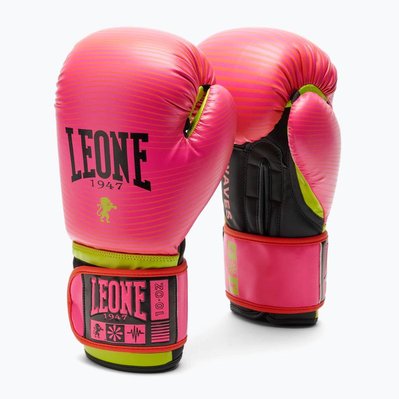 Guanti da boxe LEONE 1947 Waves rosa 2