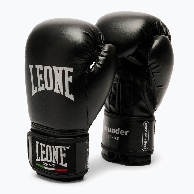 Guanti da boxe per bambini LEONE 1947 Thunder Jr nero