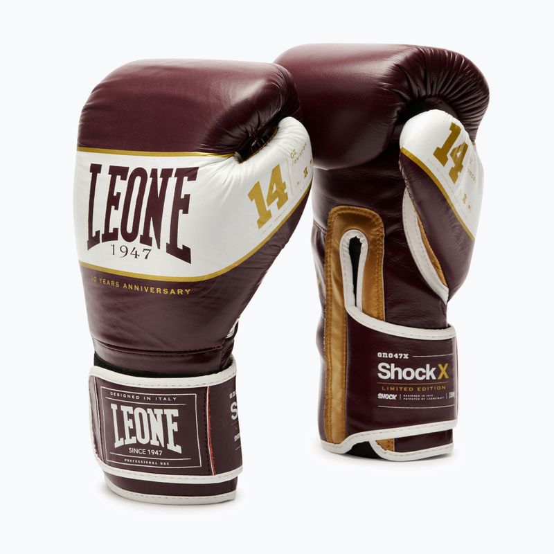 Guantoni da boxe LEONE 1947 Shock X burgundy 2