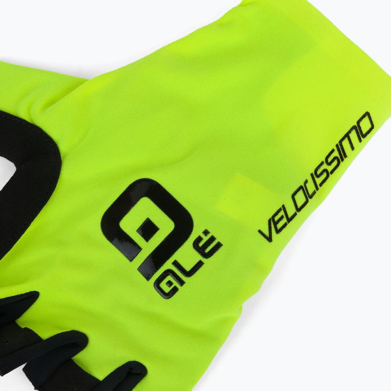 Guanti da ciclismo Alé Velocissimo giallo fluo/nero 5