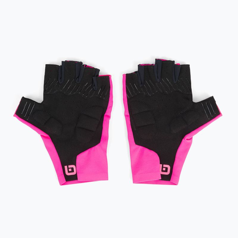 Guanti da ciclismo Alé Velocissimo rosa fluo/nero 2