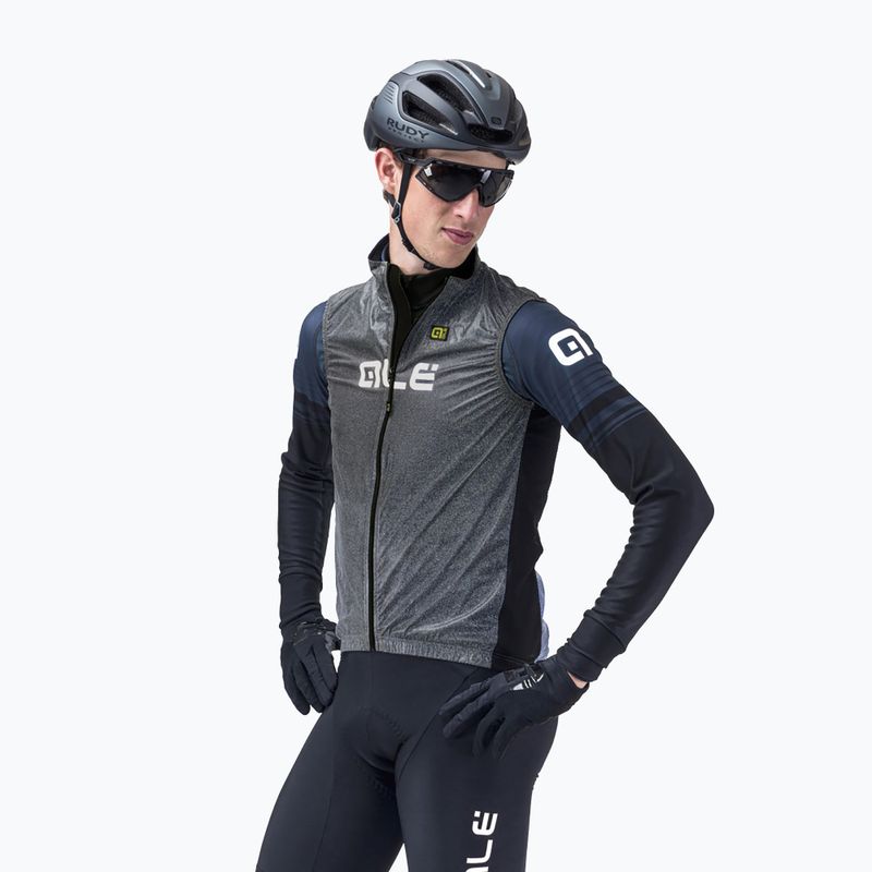 Gilet da ciclismo Alé Black Reflective nero/nero da uomo