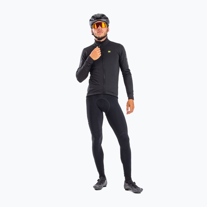 Felpa da ciclismo da uomo Alé Fondo nero/nero