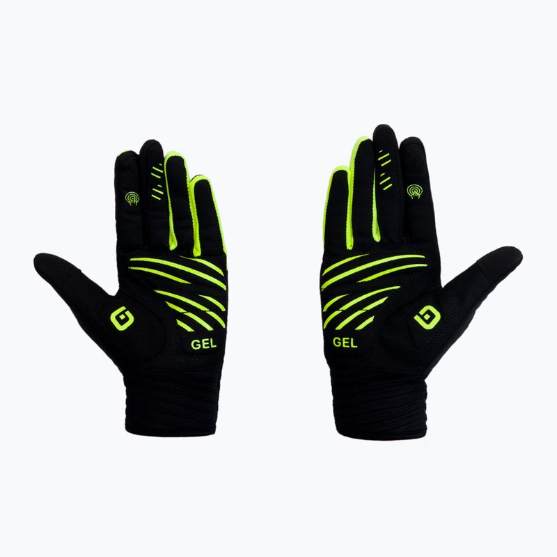 Guanti da bici Alé Windprotection nero giallo fluo nero/giallo fluo 2