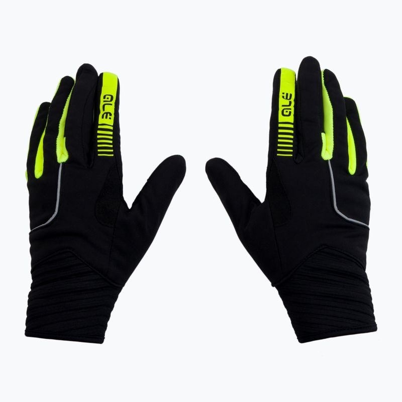 Guanti da bici Alé Windprotection nero giallo fluo nero/giallo fluo 3